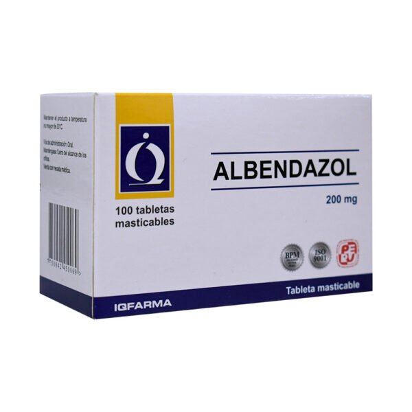 ALBENDAZOL 200MG CAJA X 100 TAB MAST.