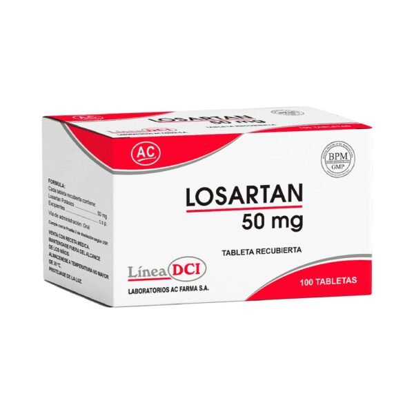 LOSARTAN 50MG X 100 TAB REC.