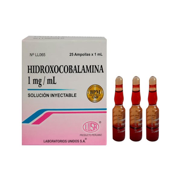 HIDROXOCOBALAMINA 1MG/1ML X 25 AMP