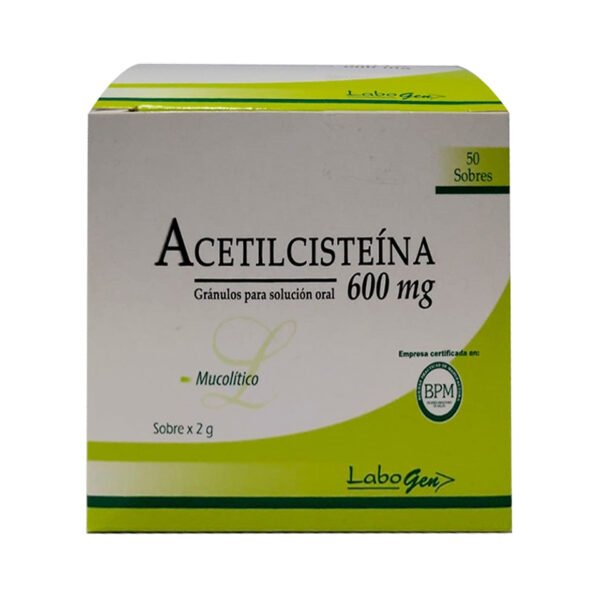 ACETILCISTEINA 600MG. SOBRE
