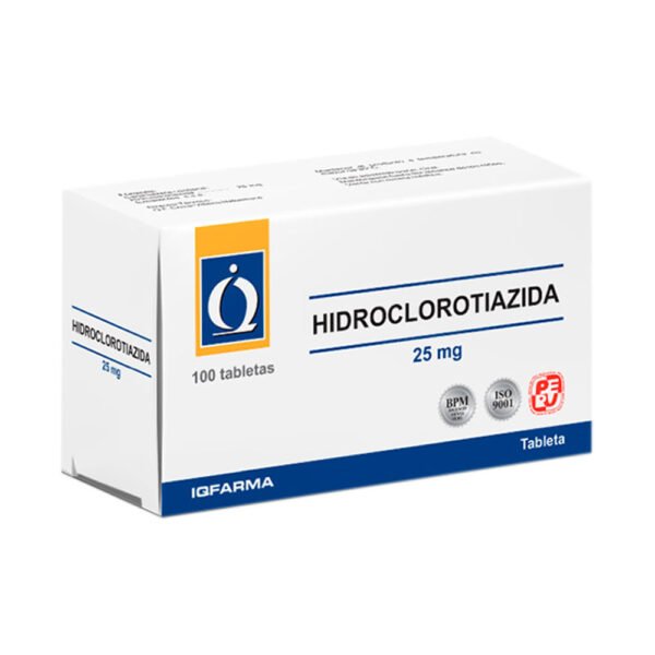 034056L HIDROCLOROTIAZIDA 25 MG X 100 TAB