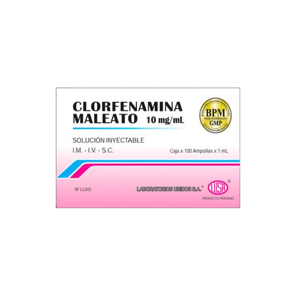035480L CLORFENAMINA 10MG X 100 AMPOLLA