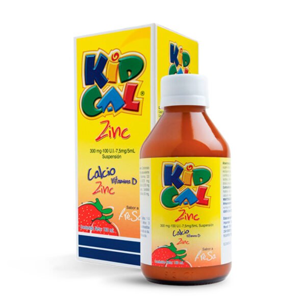 KID CAL ZINC  300MG-100U.I.-7.5MG/5ML FCO 180ML SABOR FRESA