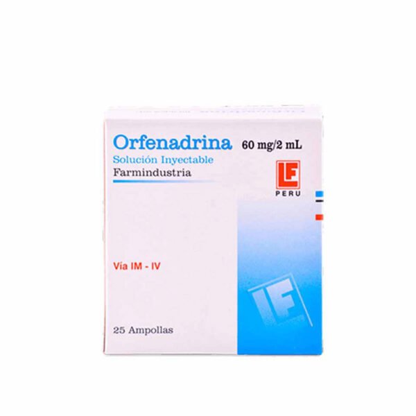 ORFENADRINA 60MG/2ML CAJA X 25 AMP