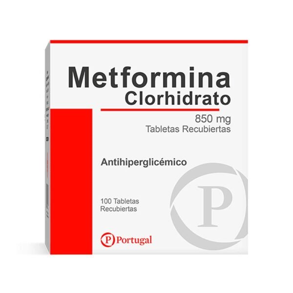 METFORMINA CLORHIDRATO 850 MG CAJA X 100 TAB REC