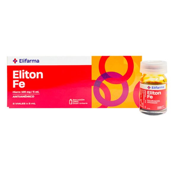 961123L ELITON FE 100MG/5ML 5 VIALES X 5ML