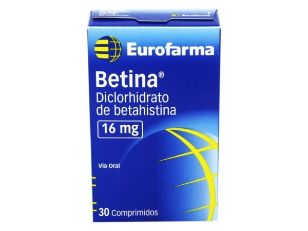 BETINA 16 MG (BETAHISTIDINA) X 30 COMP