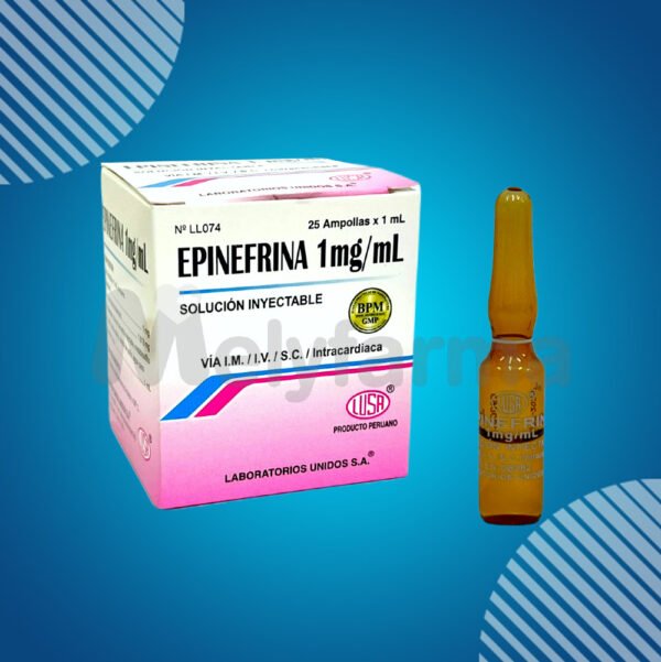 EPINEFRINA 1MG/ML IM,IV,SC,INTRA X 25 AMP