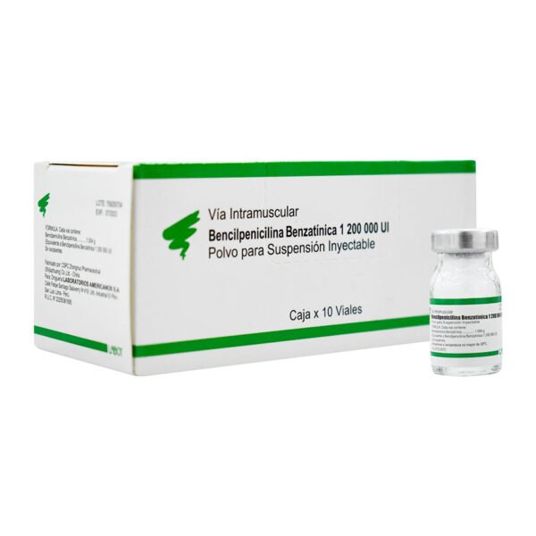 XQ BENCILPENICILINA BENZATINICA 1´200,000 UI/VIAL CAJA X 10 VIALES