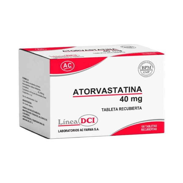 ATORVASTATINA 40MG CAJA X 100 TAB REC