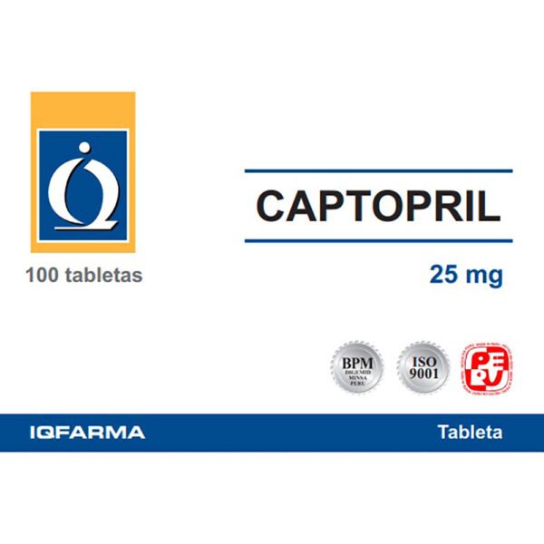 CAPTOPRIL 25 MG X 100 TAB