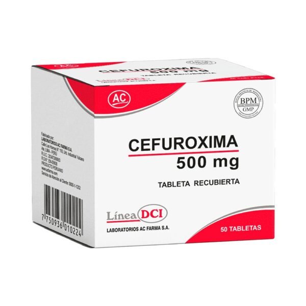 pu CEFUROXIMA 500MG ( FURABACT )CAJA X 10 TAB