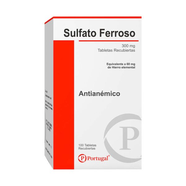 SULFATO FERROSO 300MG X 100 TAB REC